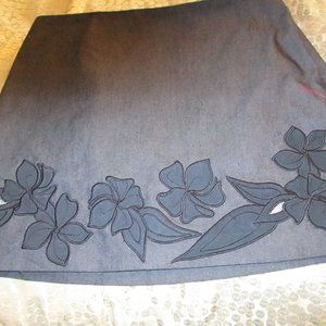 new with out tags express min jean skirt with cut outs sz 5/6